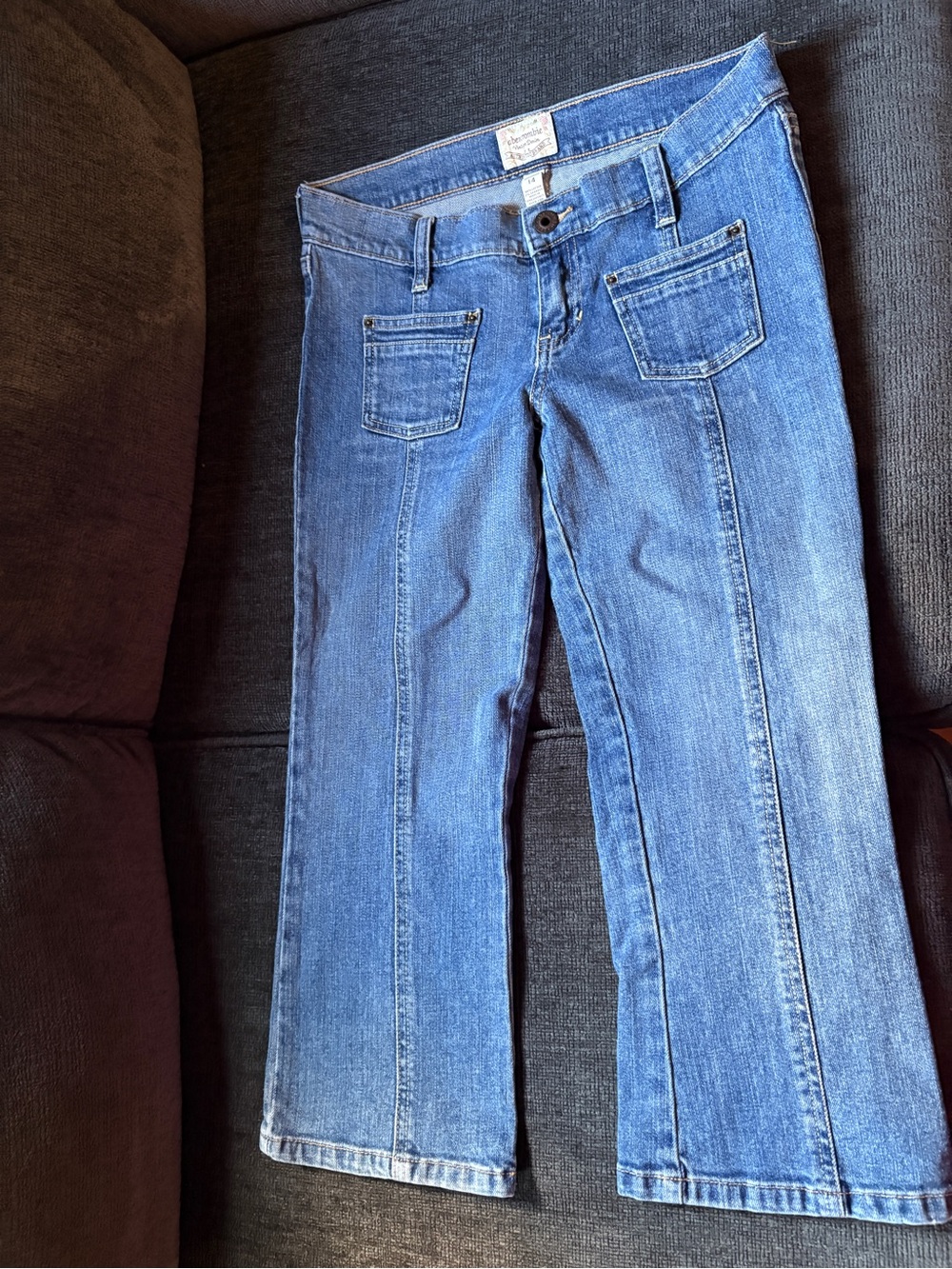 Vintage Abercrombie & Fitch Women's Blue Denim Capris